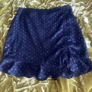 Black polka dot mini glitter skirt
